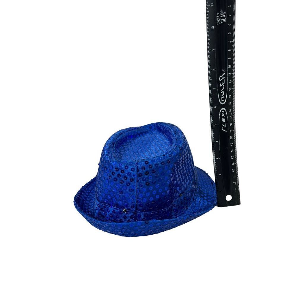 Blazing Blue Sequin Hat - Picture 5 of 10